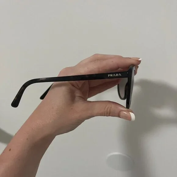 Prada Black Cat Eye Acetate Sunglasses with Case - Picture 5 of 7